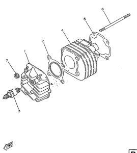 YA50R Cilindro, culata