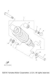 TW200E Задняя подвеска