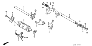 NX125 Вилка переключения передач