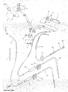 YN50R Steering handle. cable