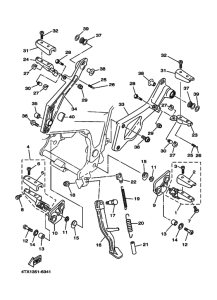 TDM850 Support & repose pied
