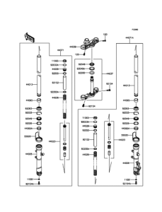 BX250 フロントフォーク