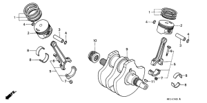VT600C Crankshaft / piston