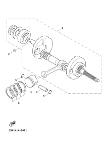 XC125FD Коленчатый вал и поршни