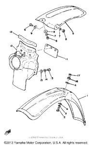 YZ125D Front fender - rear fender