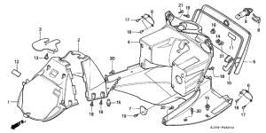 CH125 Front fender / leg shield