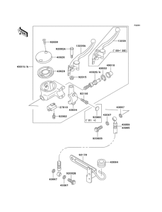 VN1500 Передний тормозной цилиндр