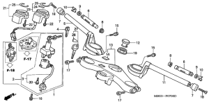 VFR800 Handle pipe / top bridge
