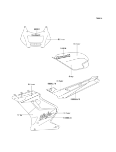 EX250 Decals(silver / gray)(ex250-h11)