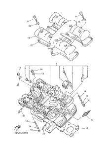 XJ600S Головка цилиндров