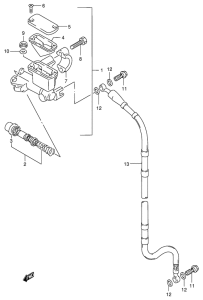 RM125 Передний тормозной цилиндр