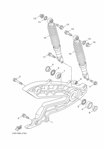 YW125 Rear arm & suspension