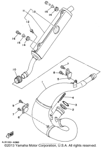 WR250Z Выхлопная система