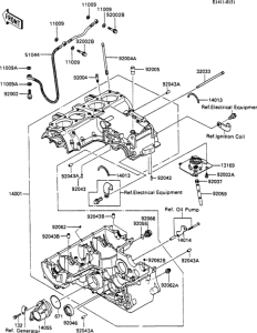 ZX600 Картер двигателя