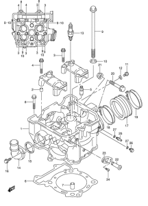 DR-Z400 Головка цилиндров