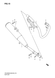 DR-Z250 Muffler comp