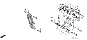 NSR125R Rear cushion