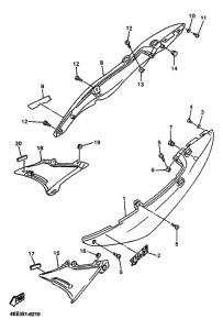 XJ600N Боковые обтекатели