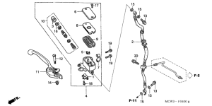 VFR800 Fr. brake master cylinder