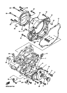 YZ250F Крышка картера двигателя