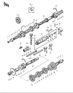KZ400 Transmission / change drum
