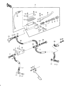 KZ1000 Передний тормозной цилиндр