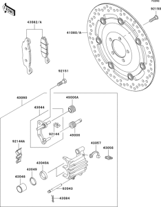 EJ800 Передний тормоз