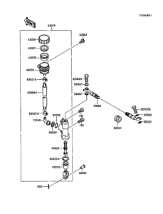KMX125 Задний торм цилиндр