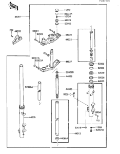 KZ1000 Вилка передней оси