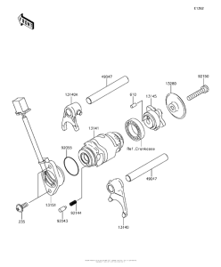 BR125 Валы и вилки переключения передач