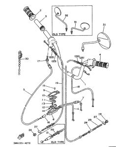 LB50 Steering handle. cable