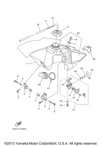 YZ85E Топливный бак