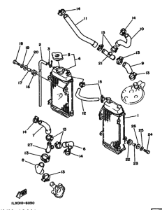 YZ125S Радиатор и шланг