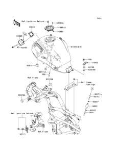 KLE650 Топливный бак