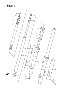 RM80 Вилка передней оси