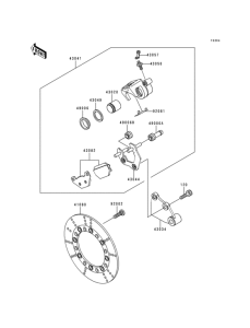 KMX125 Задний тормоз