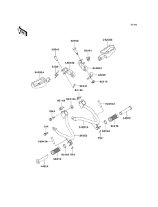 KL250 Подножки
