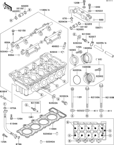 ZX400 Cylinder head(1 / 2)