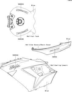 ZX1400 Decals(blue)(a7f)