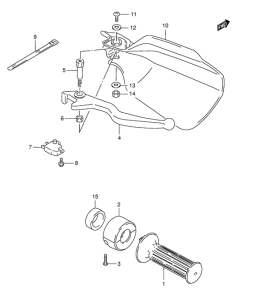 TS125 Рукоятка газа и тормоза