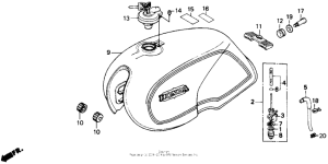 GB500 Топливный бак