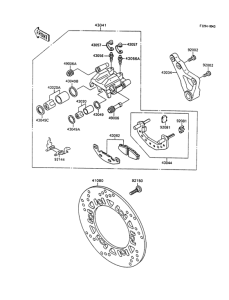 ZX600 Задний тормоз
