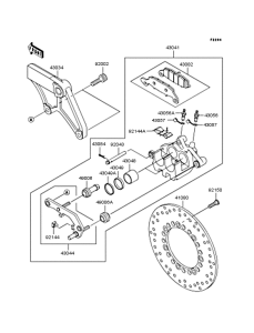 VN800 Задний тормоз