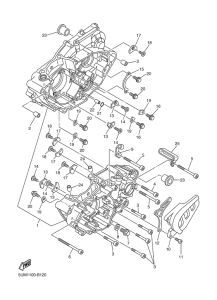 WR250FR Картер двигателя