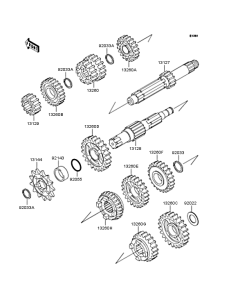 KX125 Трансмиссия