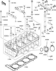 ZX1100 Головка цилиндров
