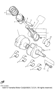 XVZ13LTN Коленчатый вал и Поршень