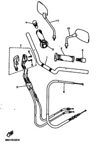 XJ600S XJ600SG Рулевой рычаг и кабель