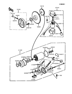 Z250 Starter motor / starter clutch