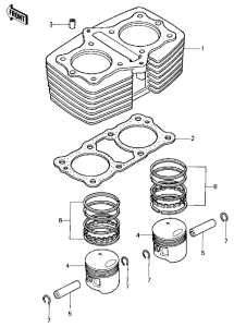 KZ250 Cylinder / pistons